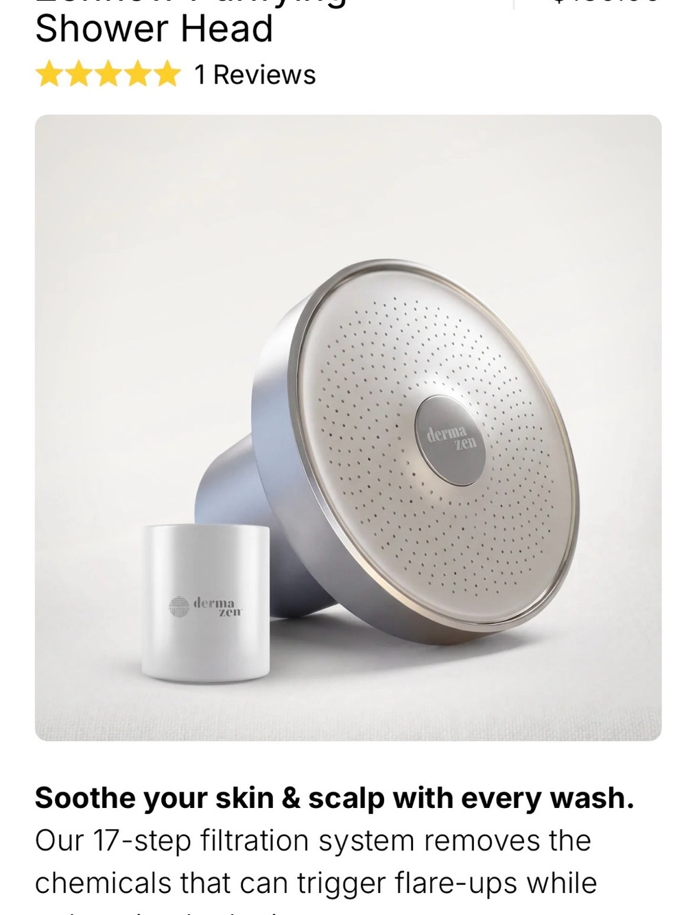 Dermazen Shower head with 17-step filtration
